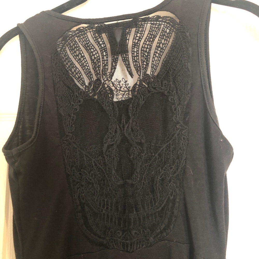 Black skull back dress